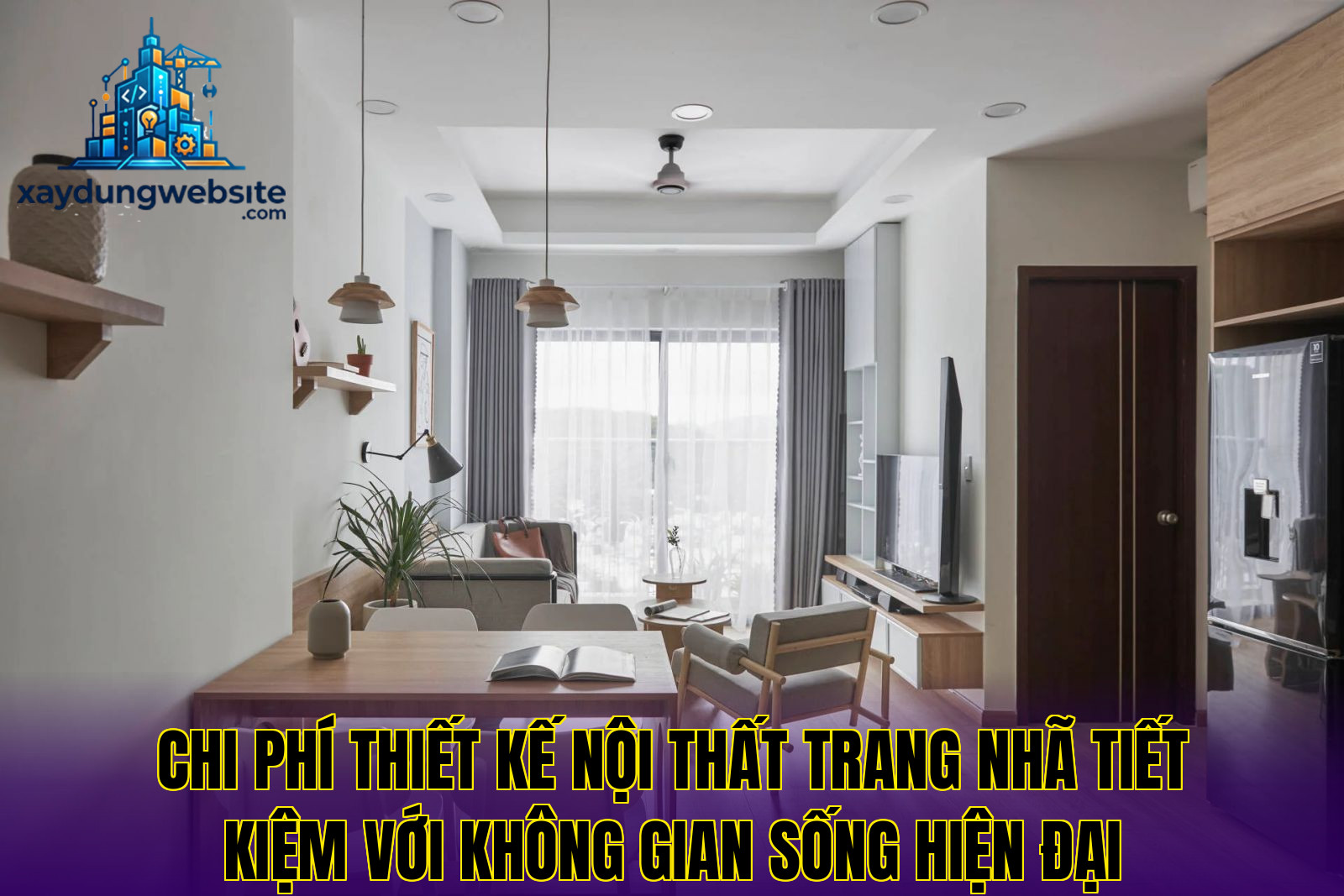 chi phí thiết kế nội thất trang nhã tiết kiệm với không gian sống hiện đại