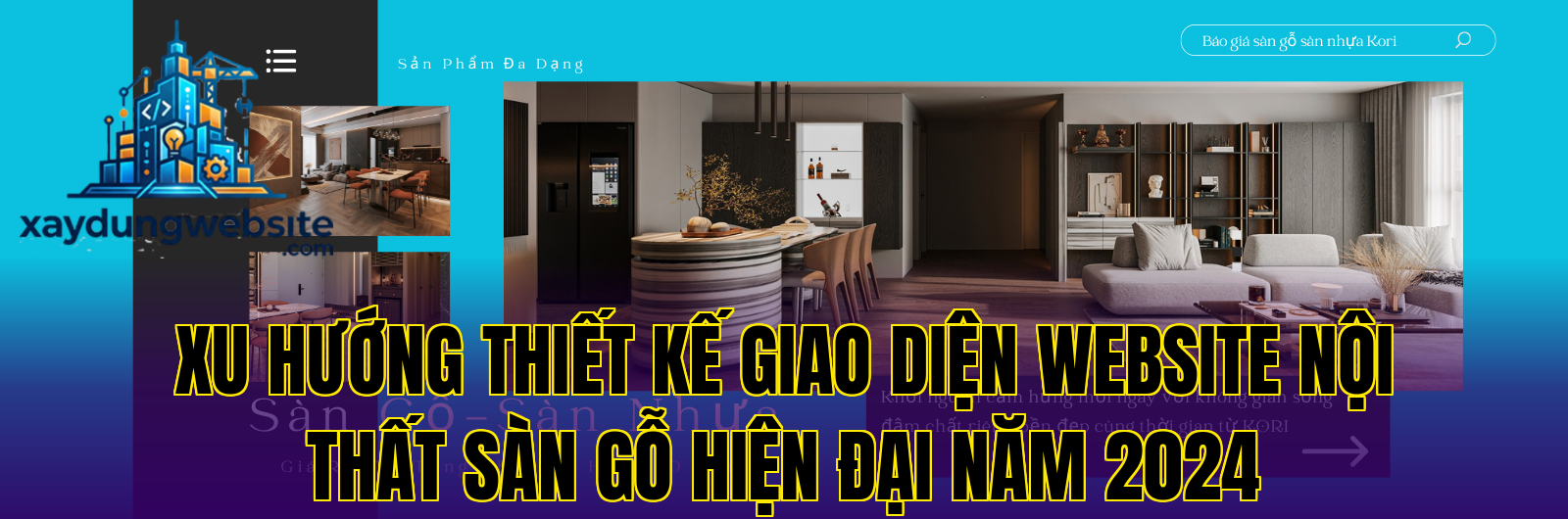 xu hướng thiết kế giao diện website nội thất sàn gỗ hiện đại năm 2024