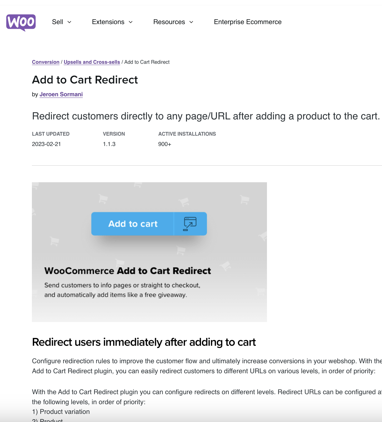 Add To Cart Redirect