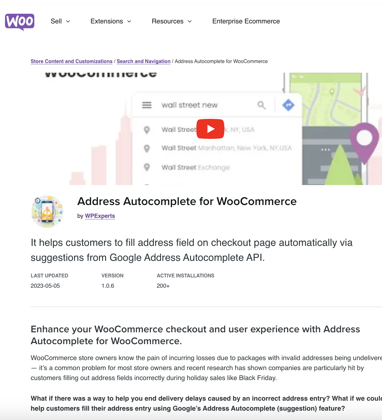Address Autocomplete For Woocommerce