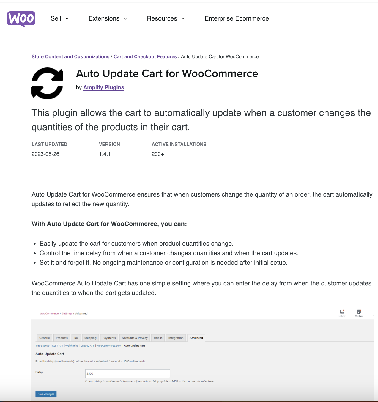 Auto Update Cart For Woocommerce