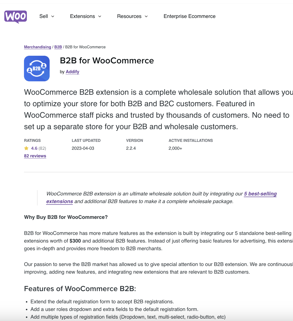 B2b For Woocommerce