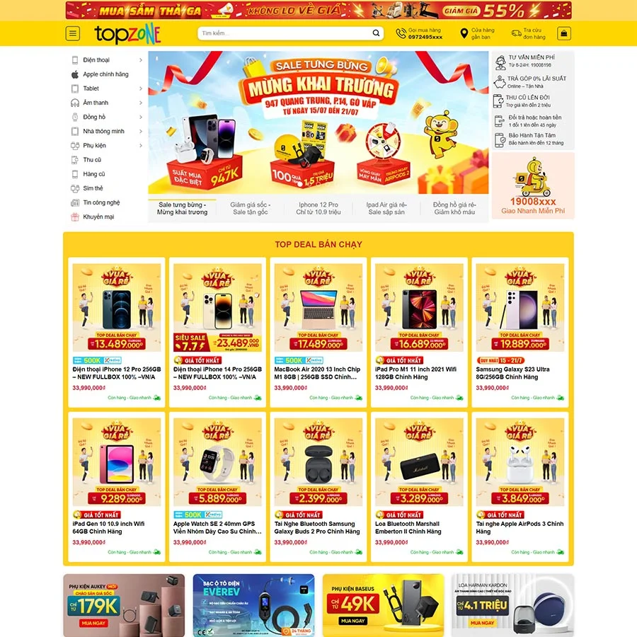 Bán Điện Thoại Phụ Kiện Giống Topzone