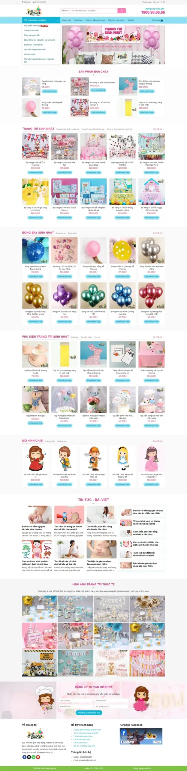 Bán Đồ Trang Trí Sinh Nhật Tiệc Cưới Party