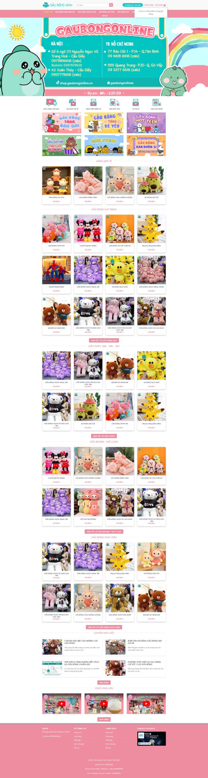 Bán Gấu Bông 1 Giá Rẻ Responsive Woocommerce