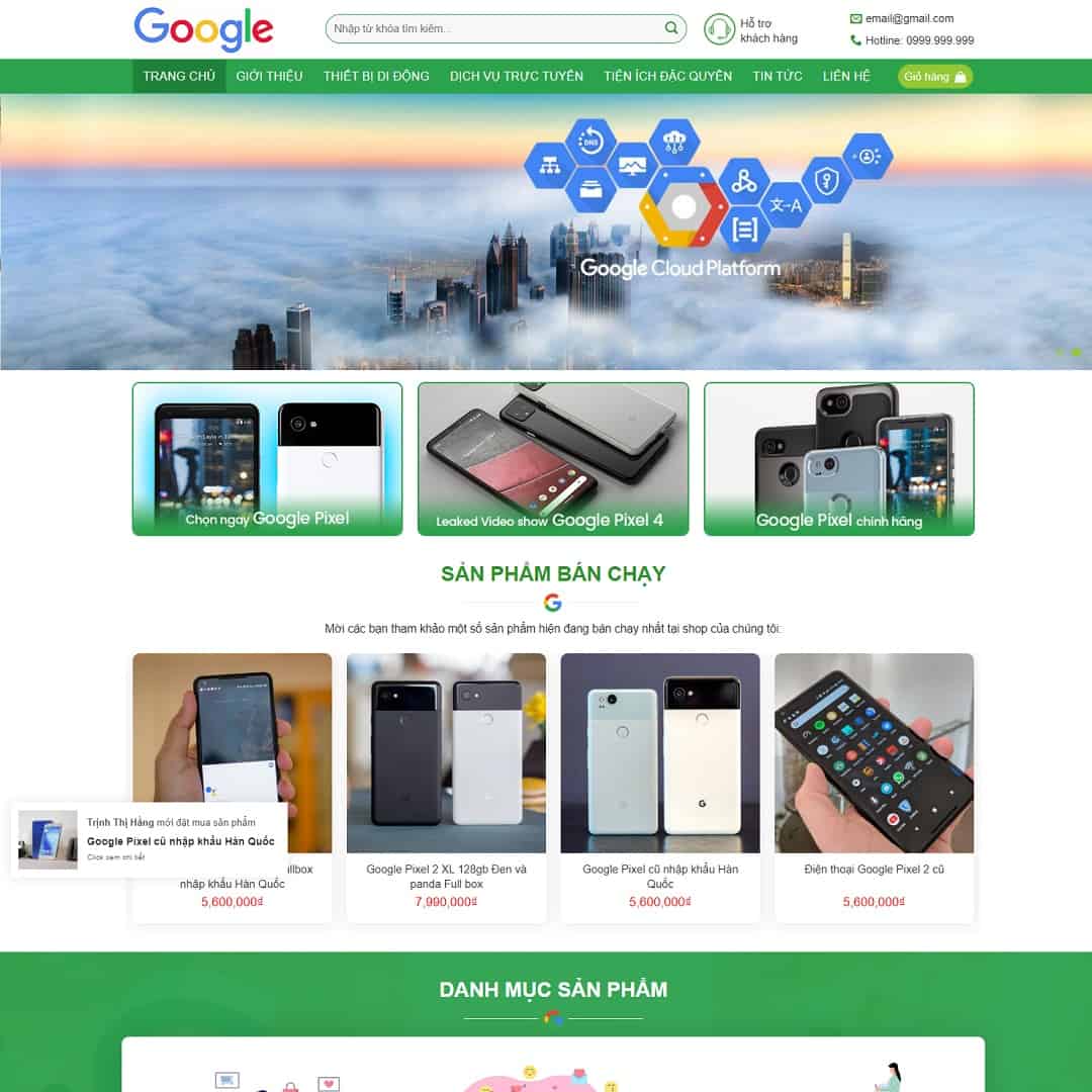 Bán Hàng Dịch Vụ Google Shop