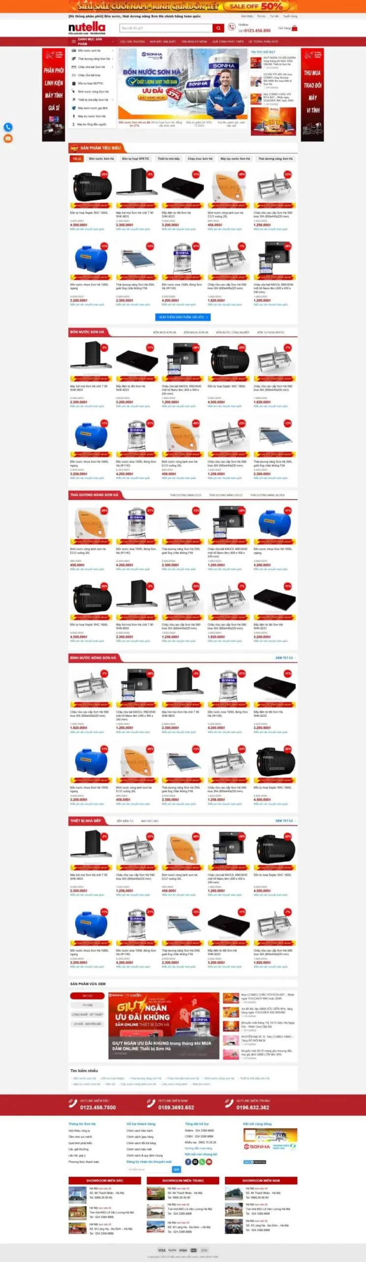 Bán Hàng Điện Nước Bồn Nước