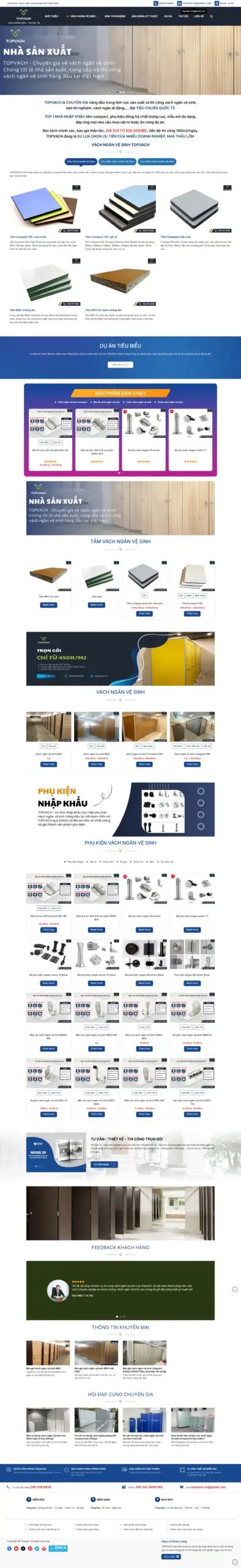 Bán Hàng Vách Ngăn Vệ Sinh Topvach