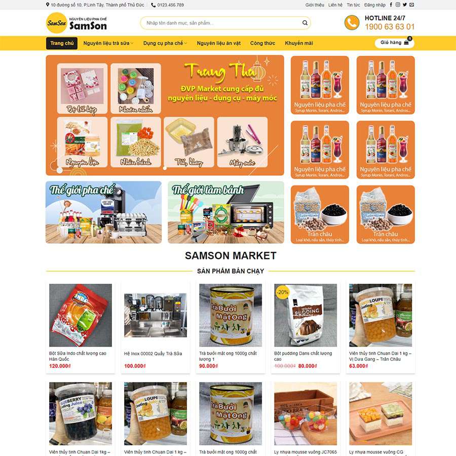 Bán Nguyên Liệu Trà Sữa