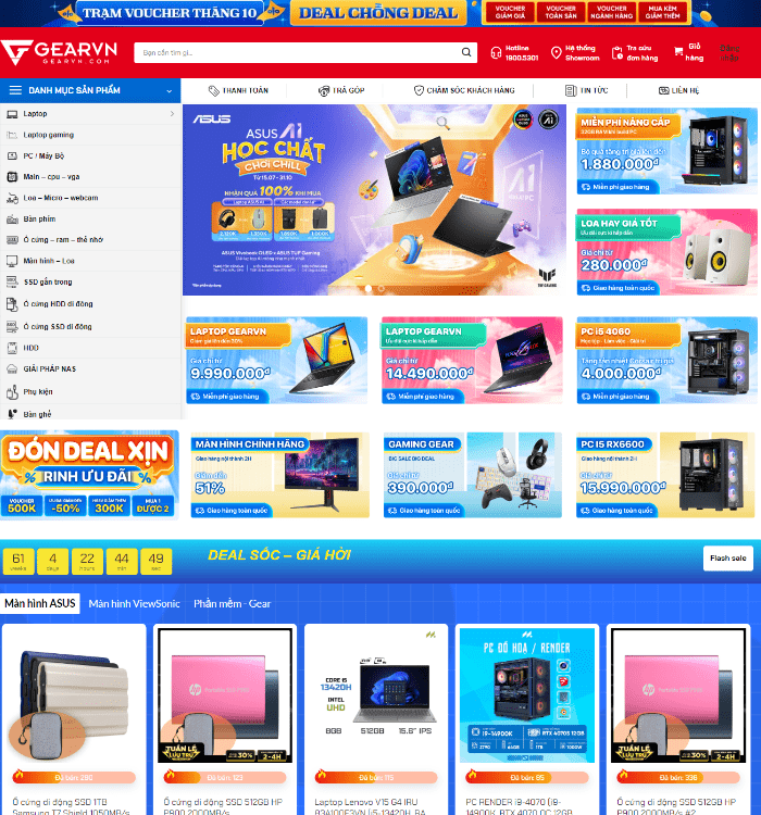 Bán Thiết Bị Máy Tính Laptop Giống Gearvn