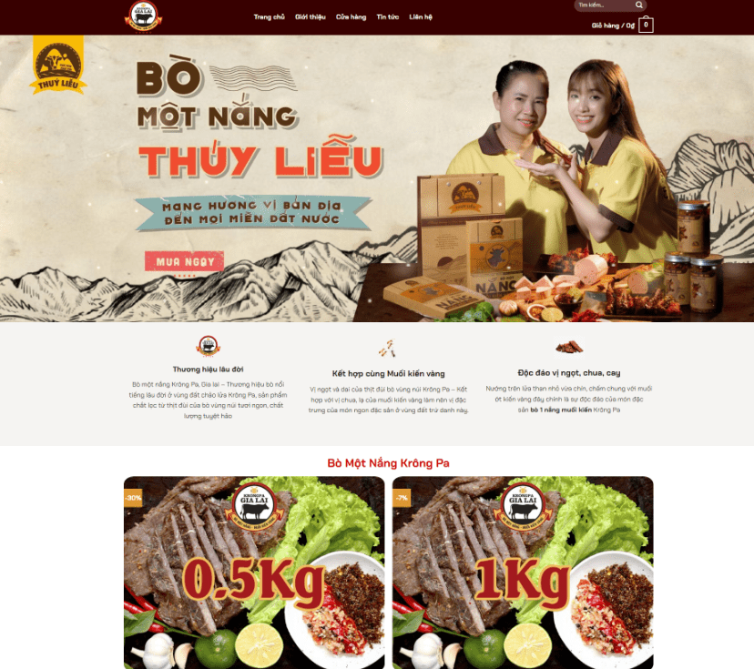 Bán Thịt Bò Một Nắng Đặc Sản Tây Nguyên