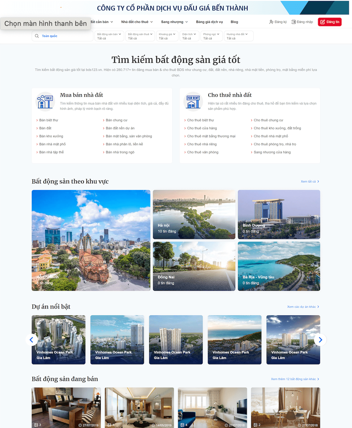 Bất Động Sản Giống Bds123 Có Tính Năng Nạp Tiền