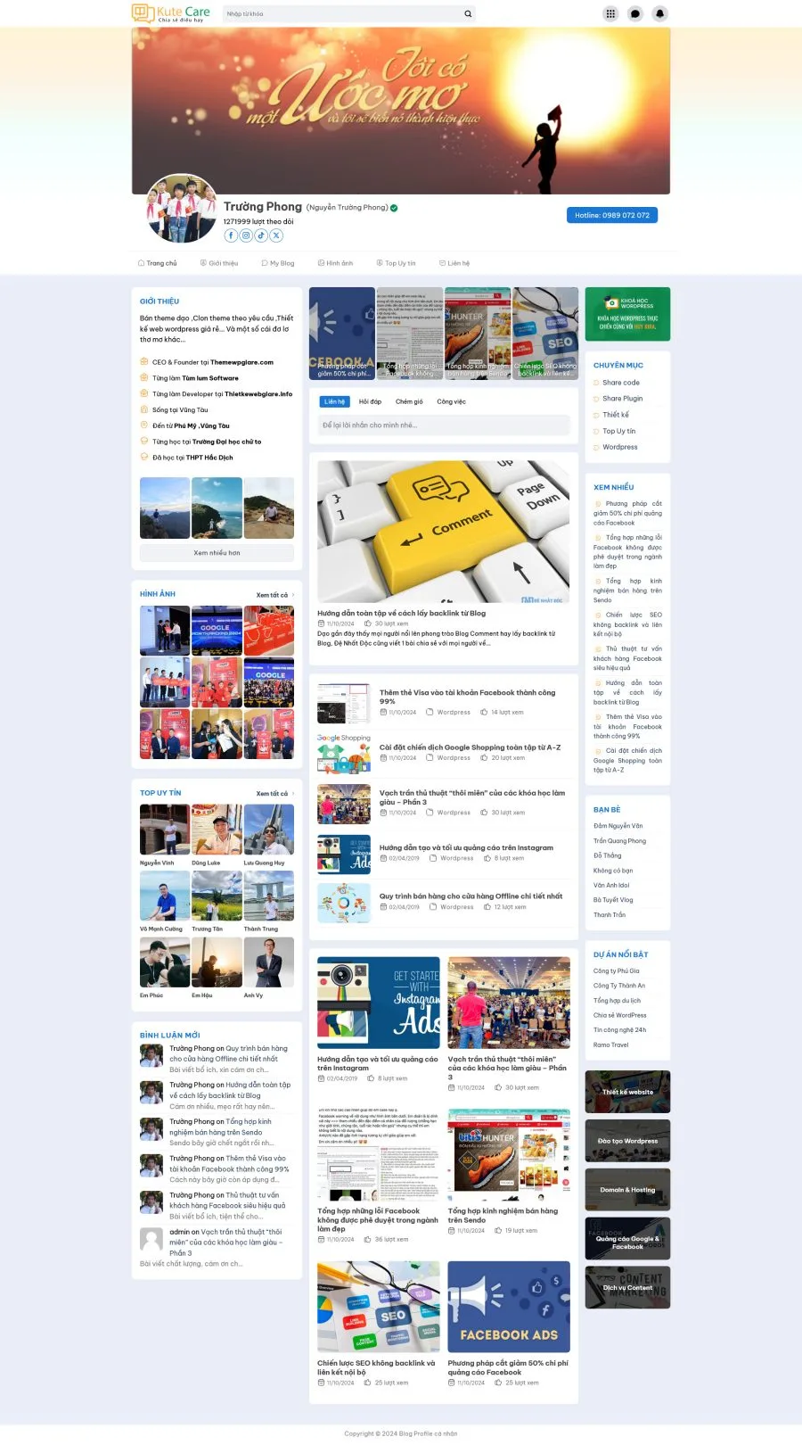 Blog Cá Nhân Chuẩn Đẹp