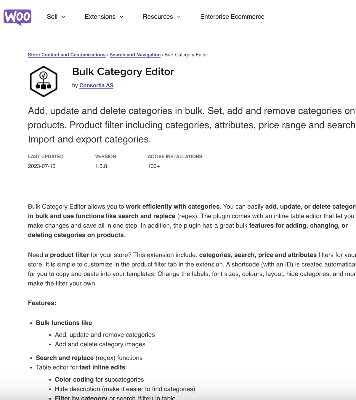 Bulk Category Editor