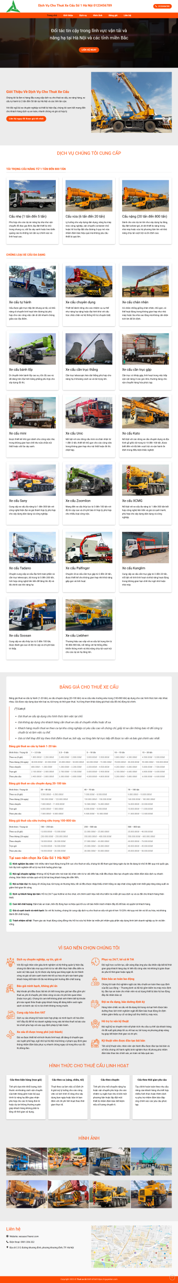 Cho Thuê Xe Cẩu