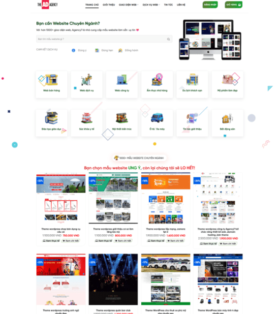 Công Ty Agency7 Full Chức Năng Thiết Kế Web Domain Hosting Bán Theme