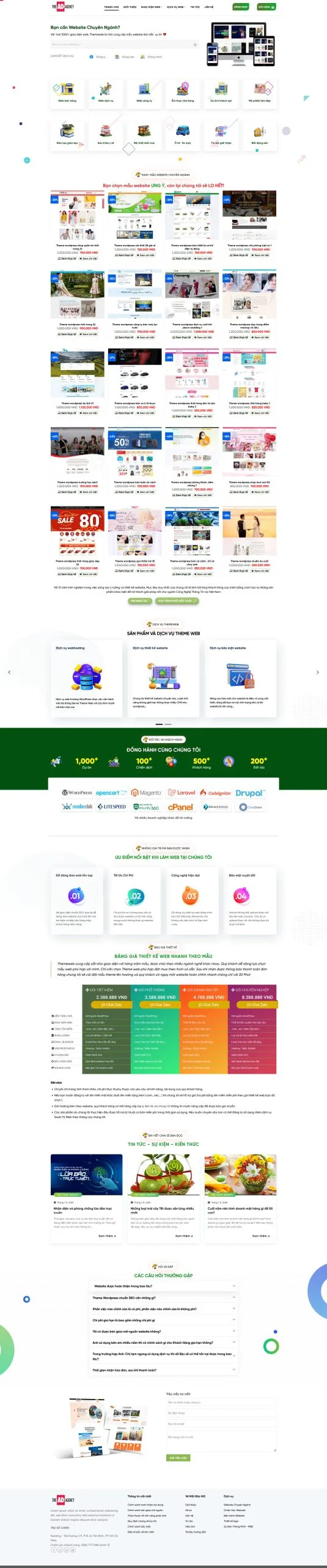 Công Ty Agency7 Full Chức Năng Thiết Kế Web Domain Hosting Bán Theme