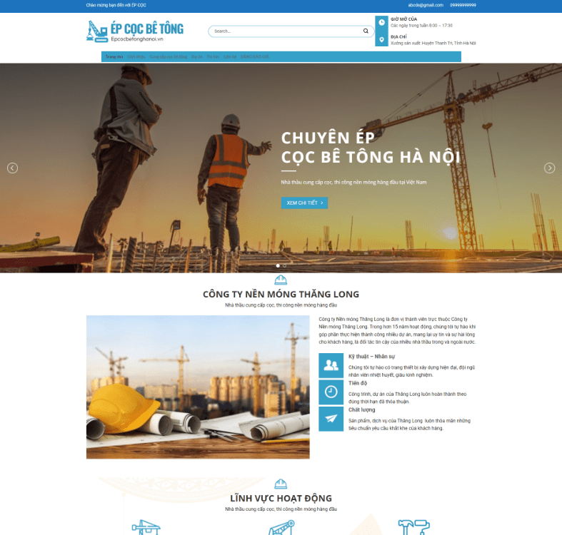 Công Ty Xây Dựng Ép Cọc Bê Tông