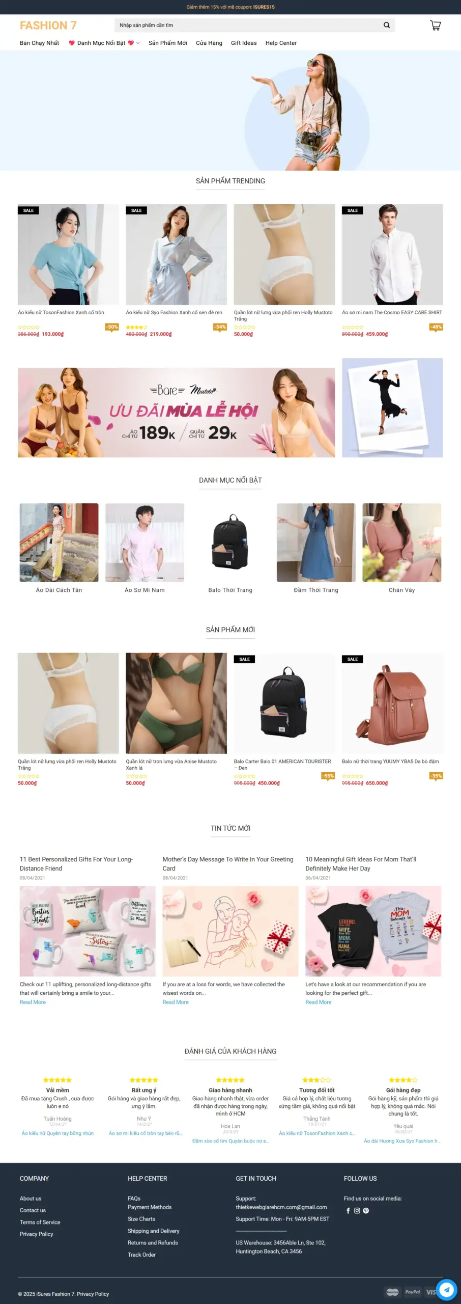 Cửa Hàng Thời Trang Nam Nữ