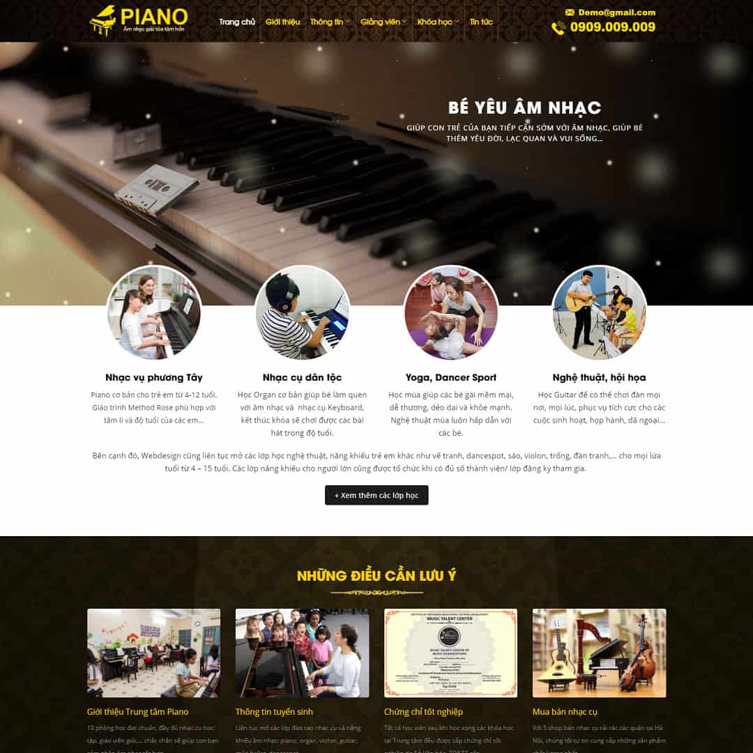 Đào Tạo Khóa Học Piano Nhạc Cụ