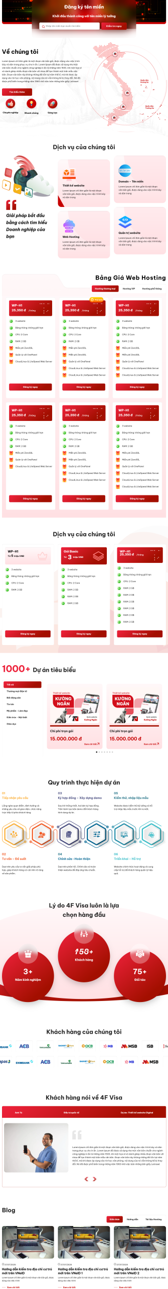 Dịch Vụ Thiết Kế Website Hosting Domain