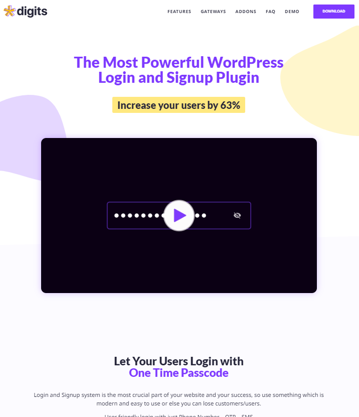 Digits Mobile Phone Number Otp Signup And Login Form