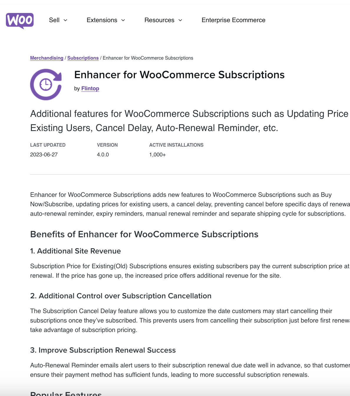Enhancer For Woocommerce Subscriptions