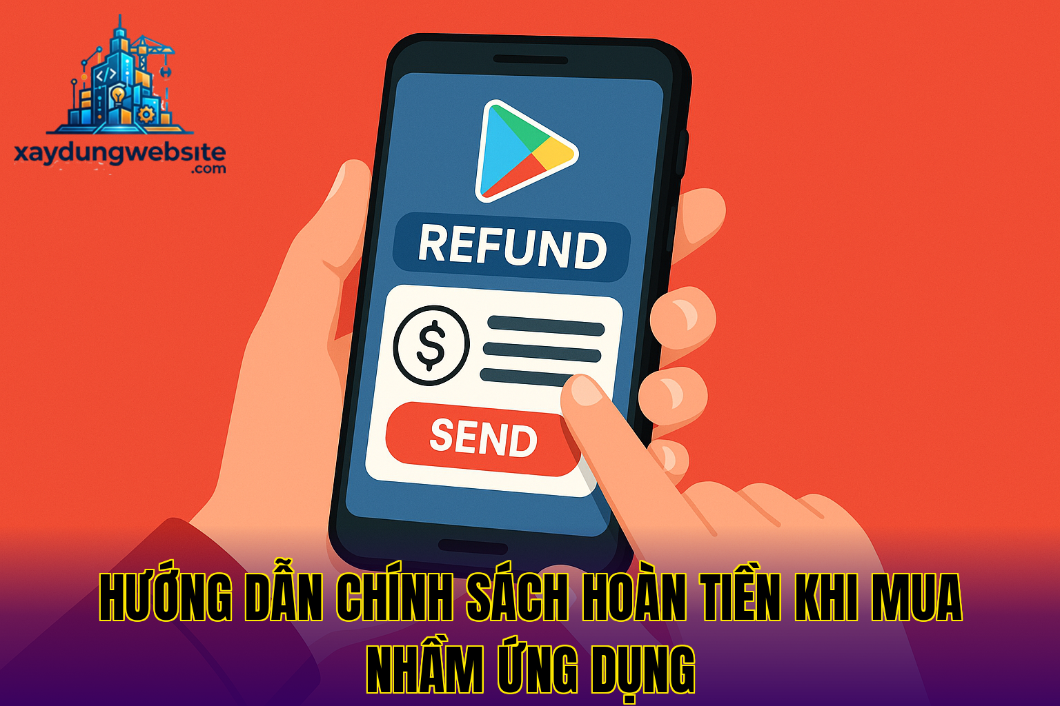 hướng dẫn chính sách hoàn tiền khi mua nhầm ứng dụng