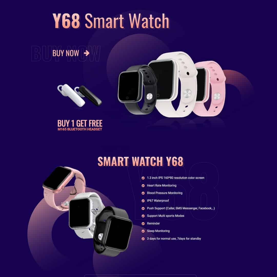 Landing Page Bán Đồng Hồ Thông Minh Smartwatch 02