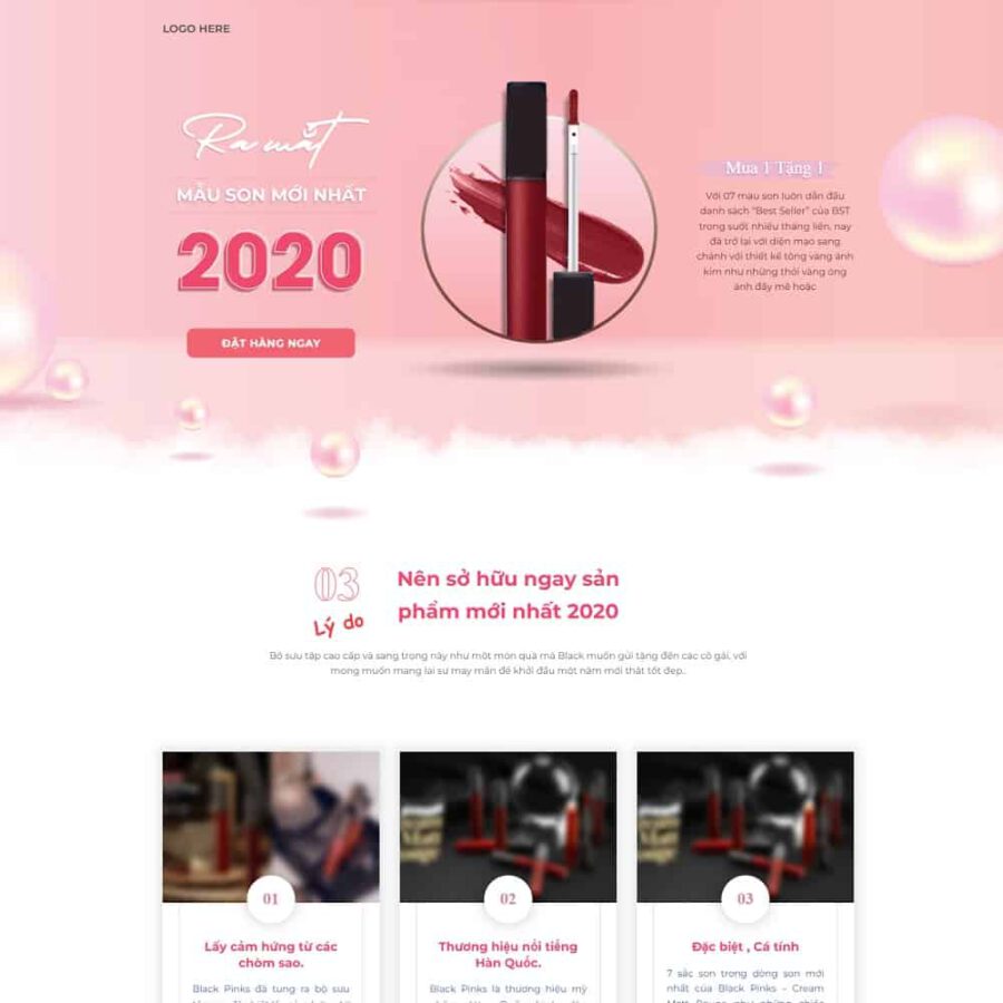 Landing Page Bán Son Dưỡng Môi