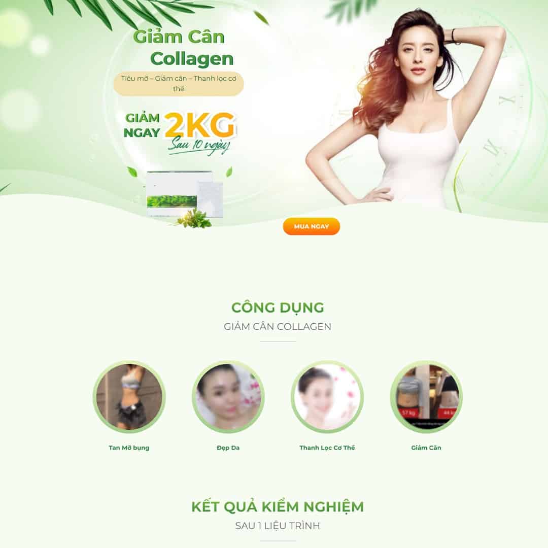 Landing Page Bột Giảm Cân