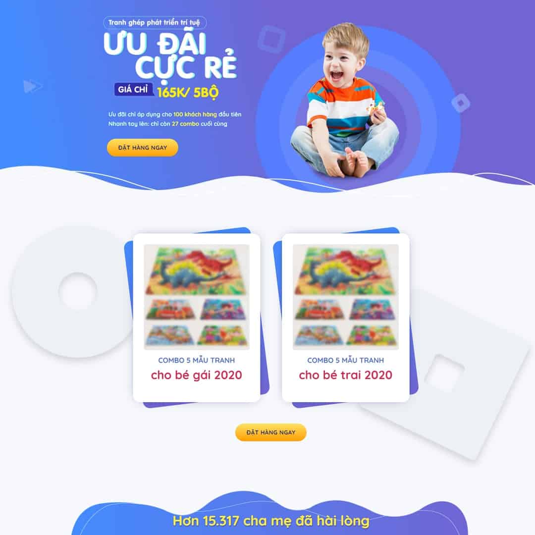 Landing Page Đồ Chơi Xếp Hình