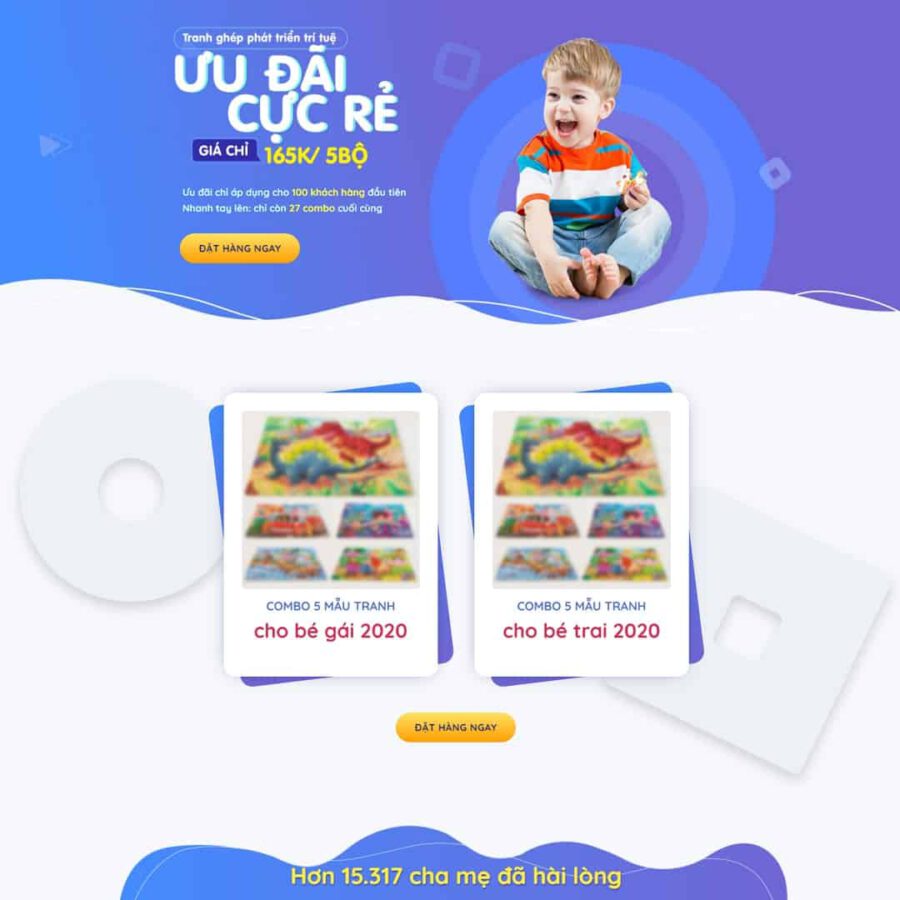 Landing Page Đồ Chơi Xếp Hình