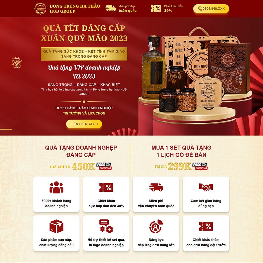 Landing Page Đông Trùng Hạ Thảo