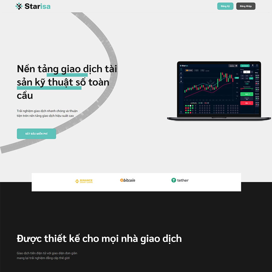 Landing Page Giới Thiệu Sàn Giao Dịch Bo 02