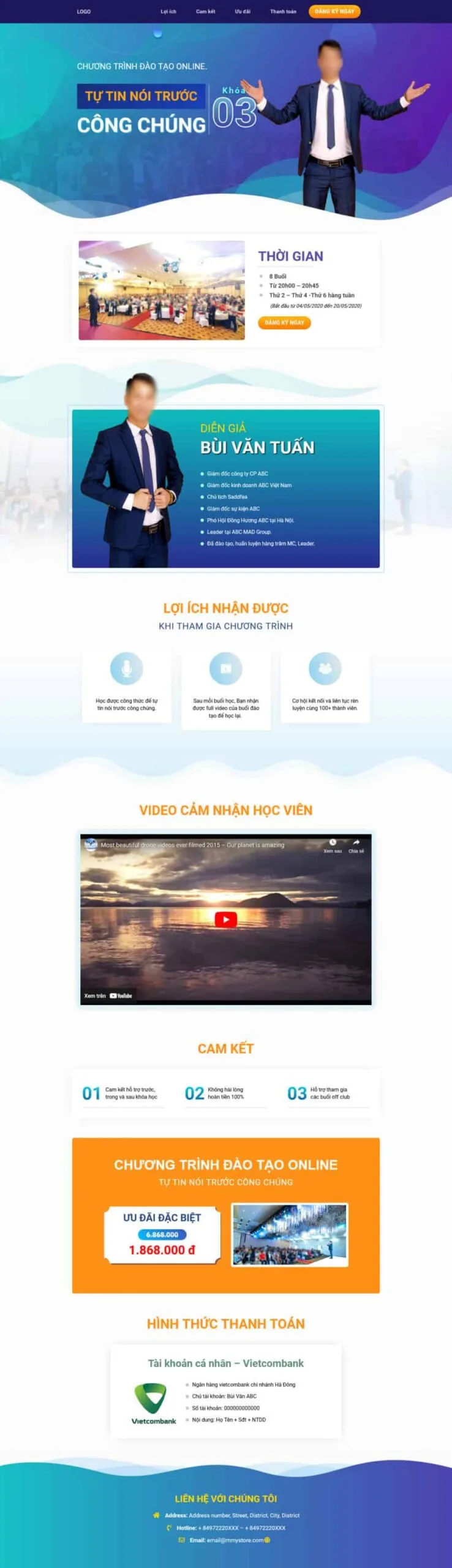 Landing Page Khóa Học 2