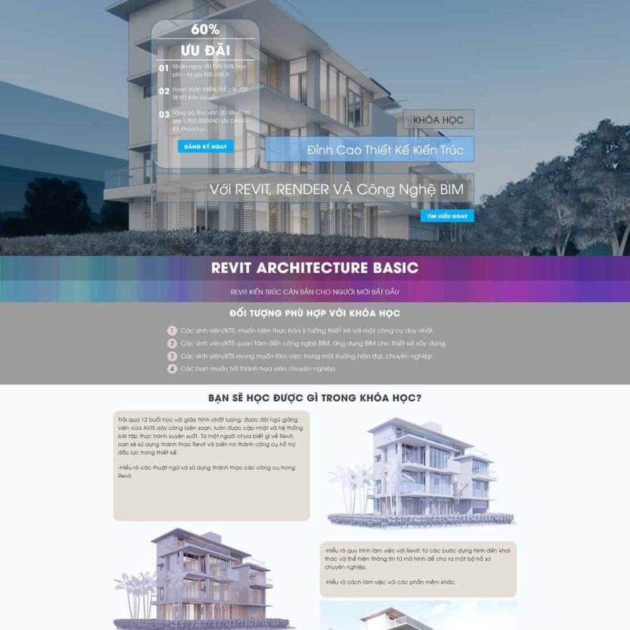 Landing Page Khóa Học Thiết Kế