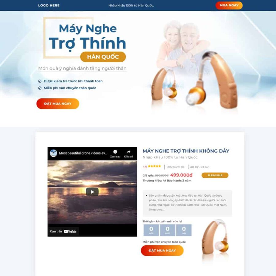 Landing Page Máy Nghe Trợ Thính