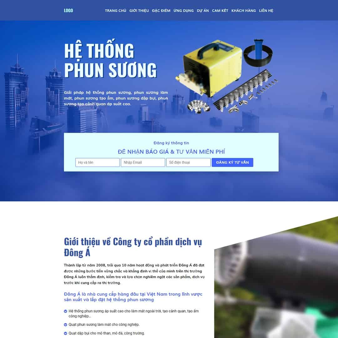 Landing Page Máy Phun Sương