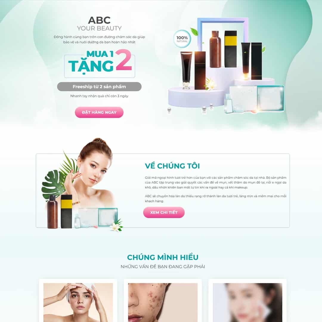 Landing Page Mỹ Phẩm
