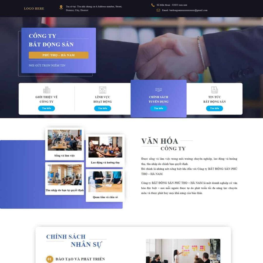 Landing Page Tuyển Dụng Nhân Sự