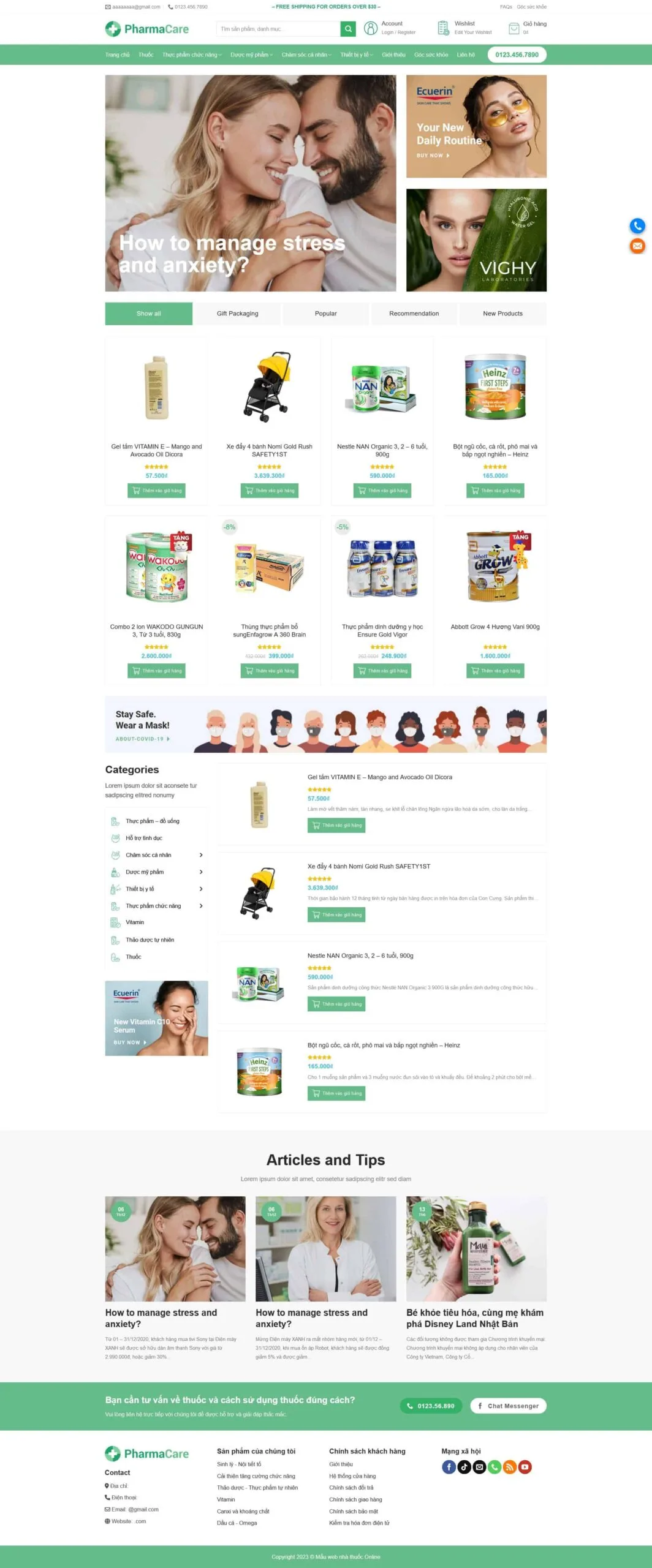 Nhà Thuốc Giao Diện Đẹp Chuẩn SEO