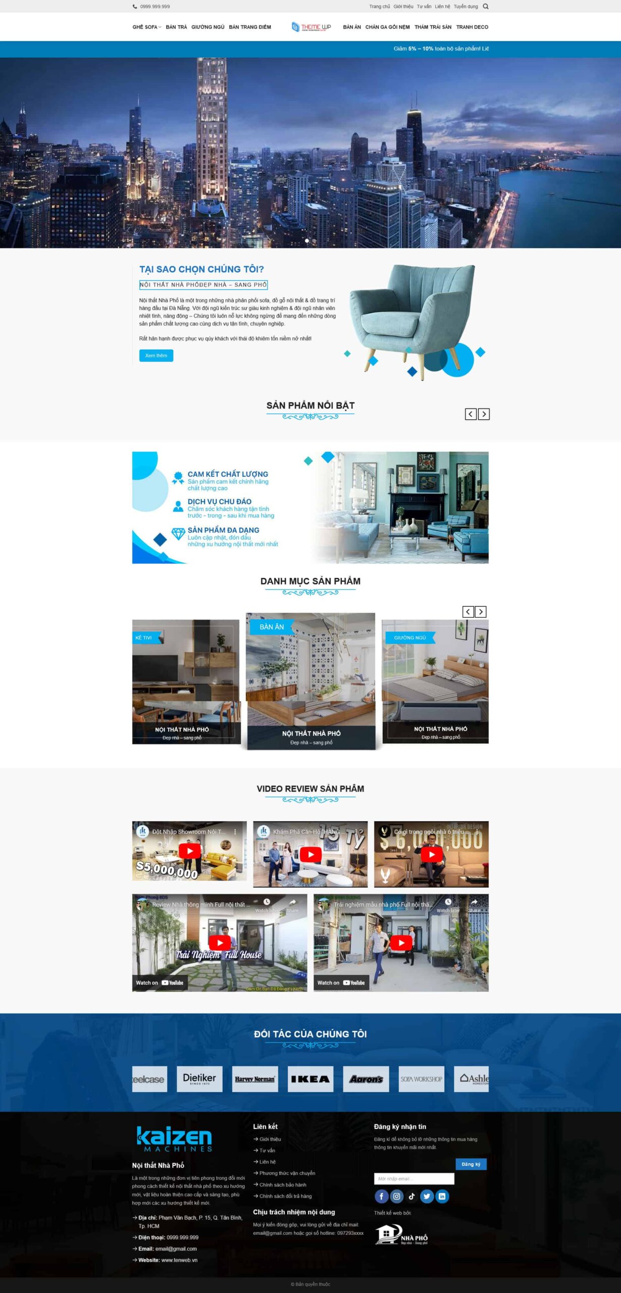 Nội Thất Homey 11 Hiện Đại Responsive