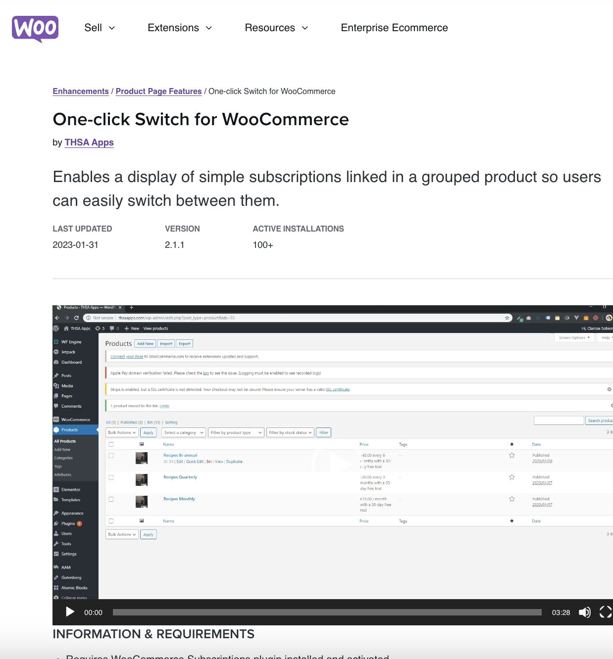 One Click Switch For Woocommerce