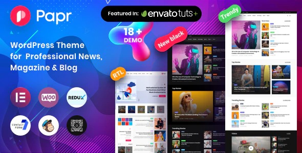 Papr News Magazine Giao Diện Website Tin Tức