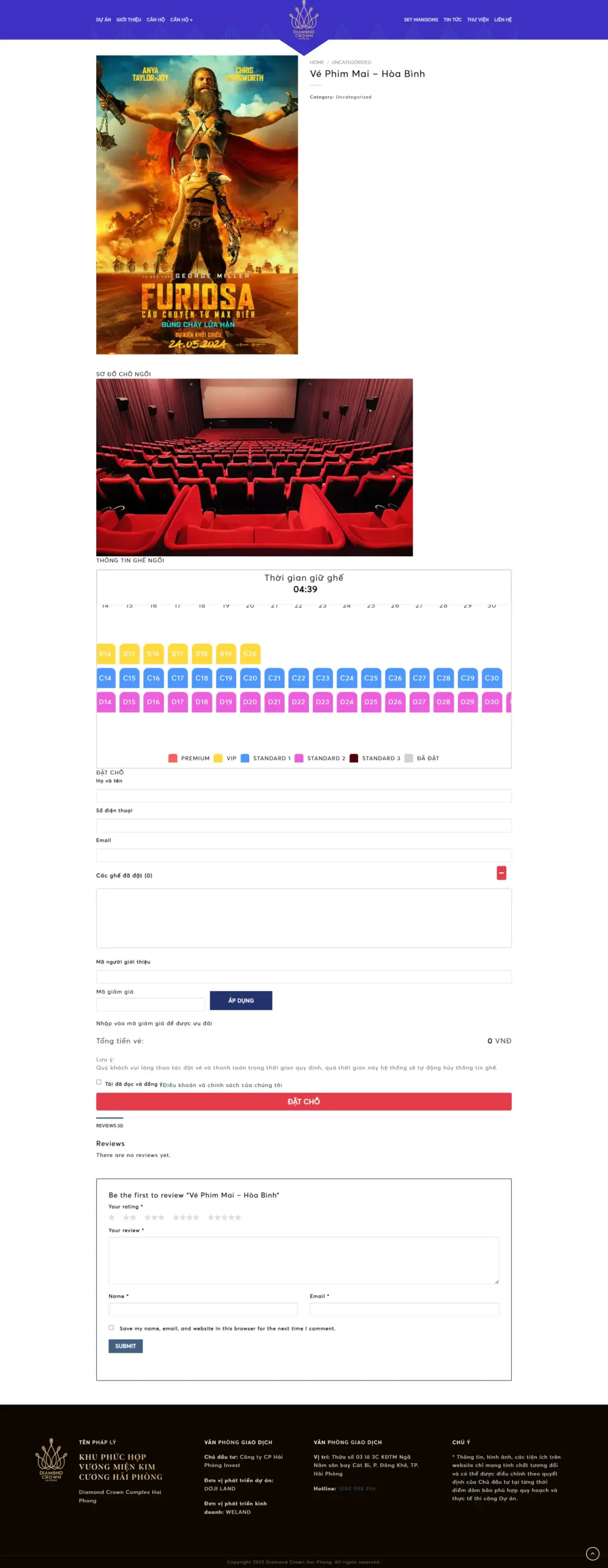 Sharecode Đặt Vé Xem Phim Chuẩn SEO Giá Rẻ