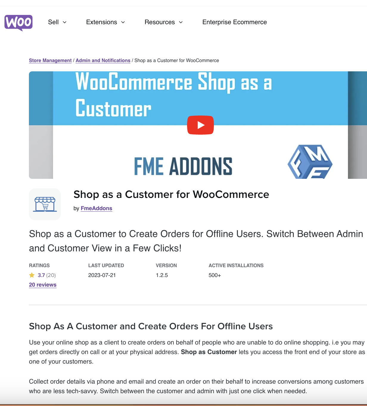 Shop As A Customer For Woocommerce