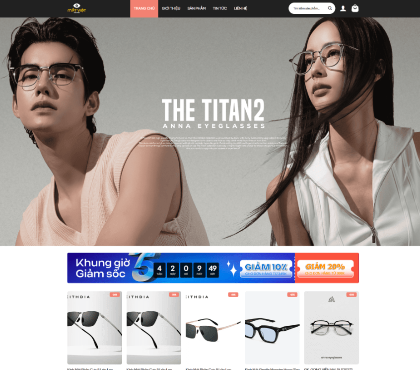 Shop Bán Mắt Kính Thời Trang Sang Trọng