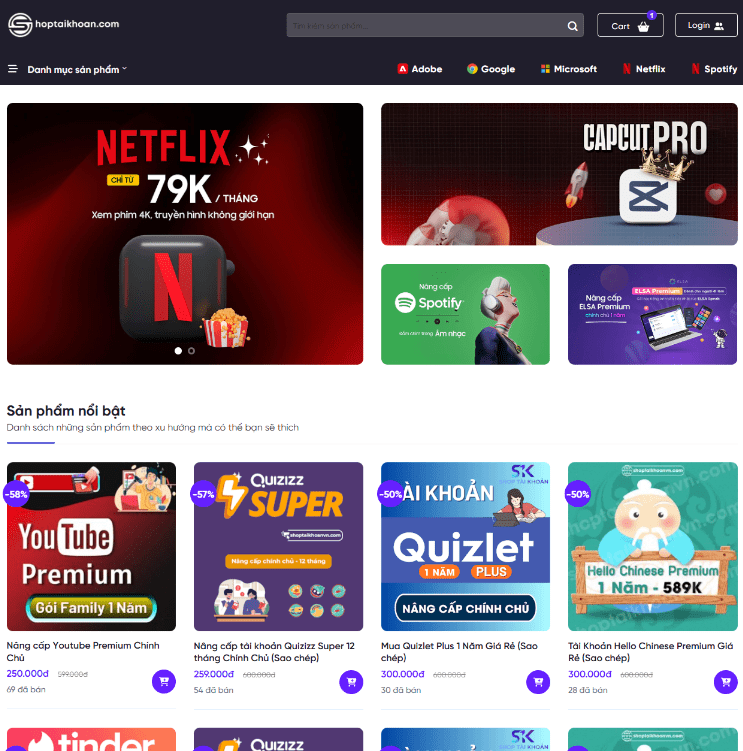 Shop Bán Tài Khoản Mmo