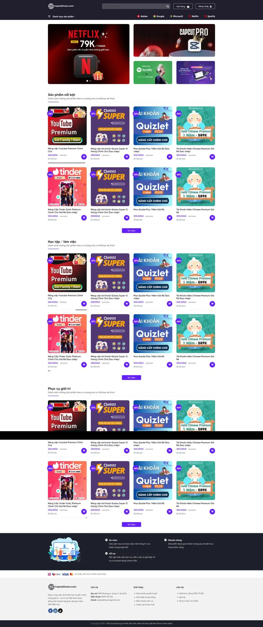 Shop Bán Tài Khoản Mmo